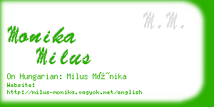 monika milus business card